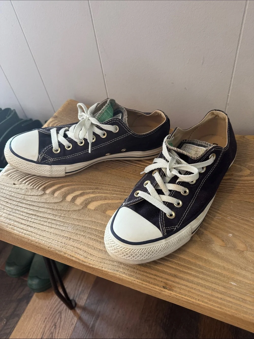 Converse Chuck Taylor Low Top Double-Tongue Sneakers - Navy Size 8 - Picture 7 of 7